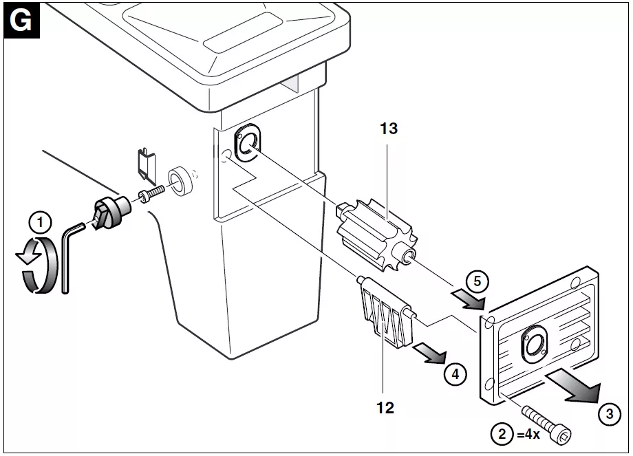 Contre plaque broyeur Bosch AXT 2500 HP, AXT 2200 HP, AXT 2300 ...